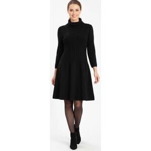 Alice Olivia women medium turtleneck sweater dress angora black business casual